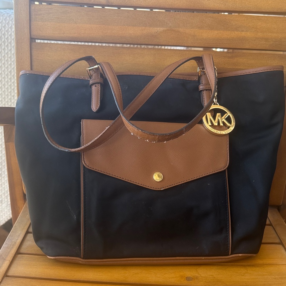 Michael Kors Black and Brown Tote